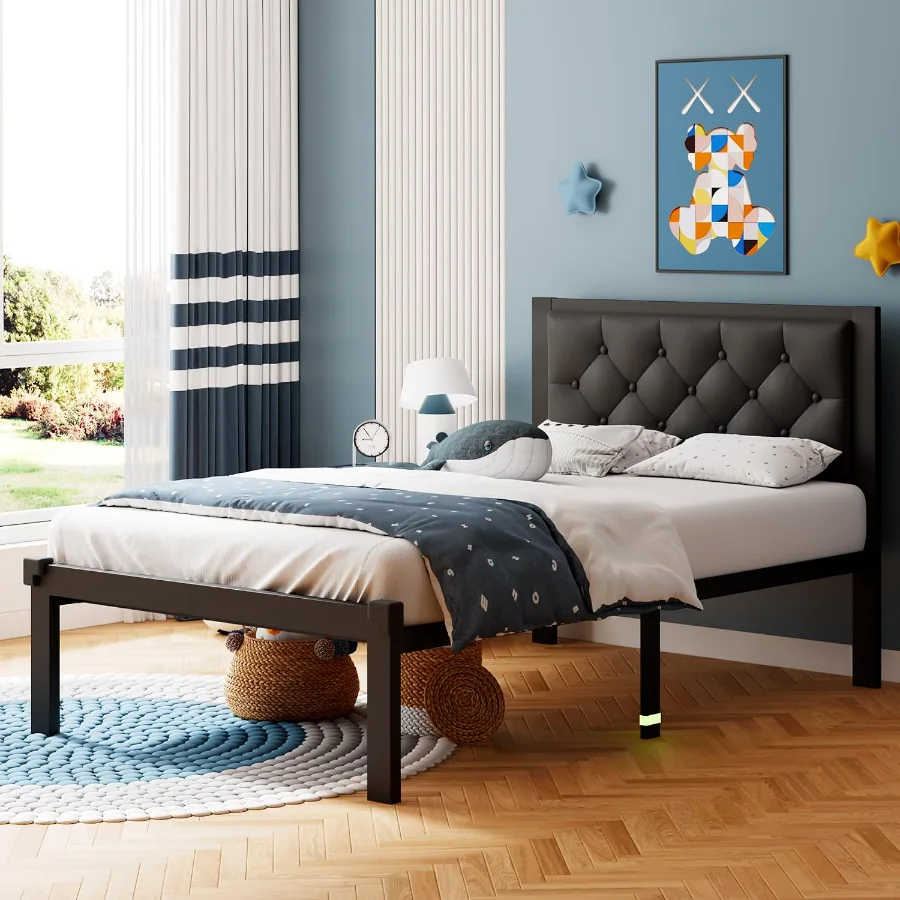 Twin Size Metal Bed Frame view 3