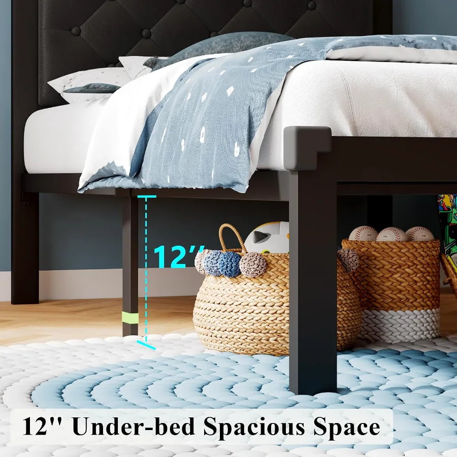 Twin Size Metal Bed Frame view 5