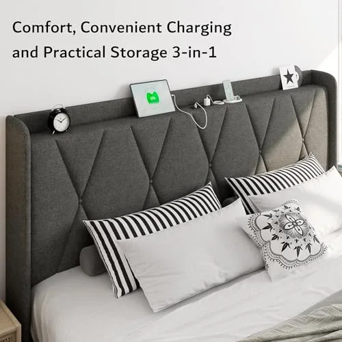 King Size Bed Frame with 4 Storage Drawers view 10