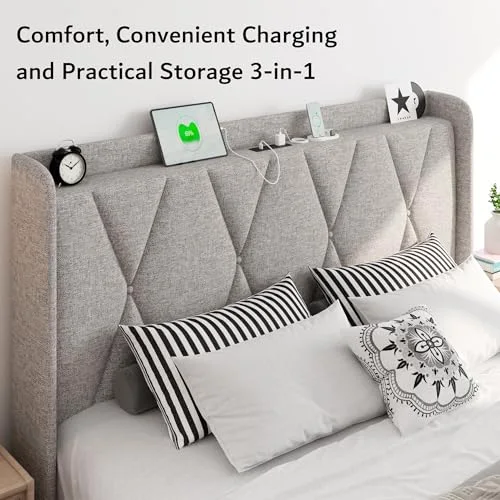 Full Siza Bed Frame with 4 Storage Drawers view 5