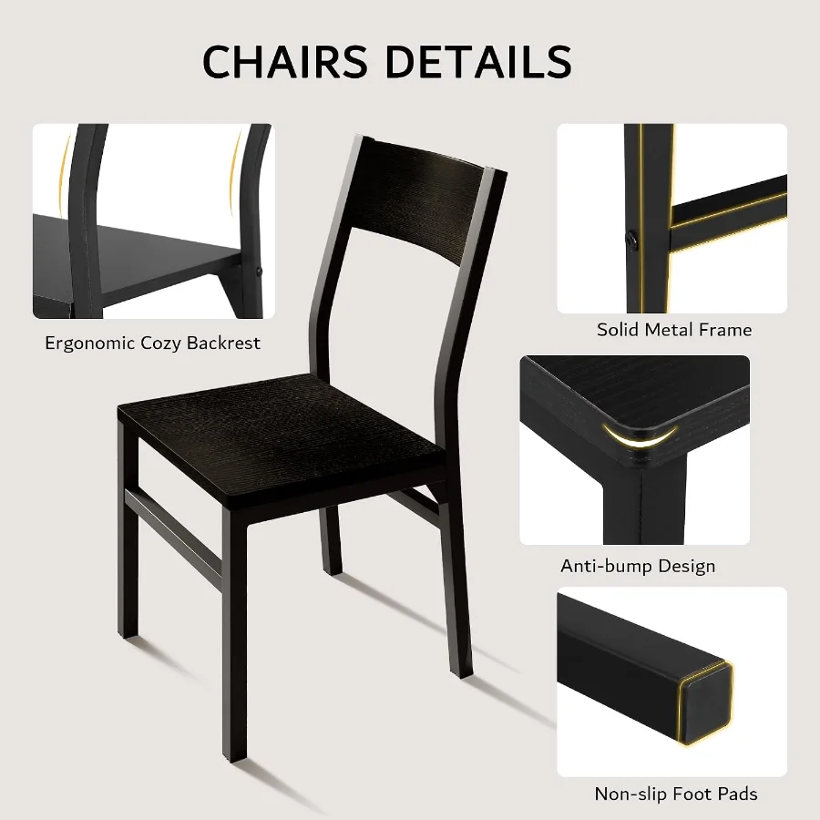7 Pieces Dining Table & Chairs Set for 4-6 view 4