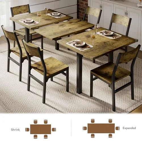 7-Piece Dining Table & Chairs Set for 4-6 view 3