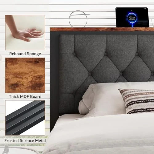 Full Bed Frame with 2 Storage Drawers view 8