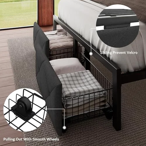 Full Bed Frame with 2 Storage Drawers view 10