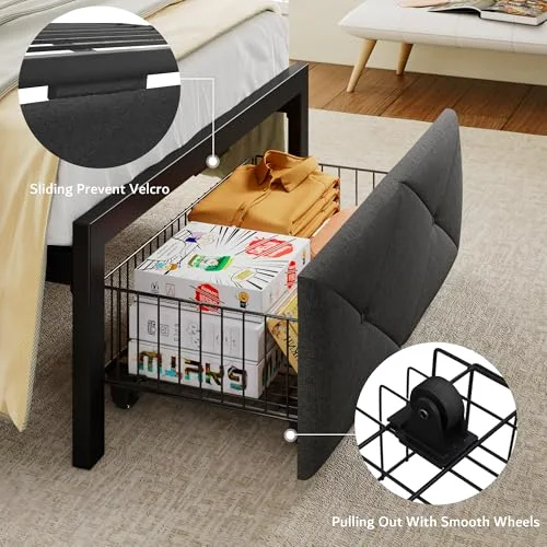 Twin Bed Frame for Kids with Storage Drawers view 10