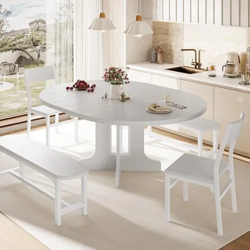 5-Piece Round Dining Table Set for 4-6 view 6
