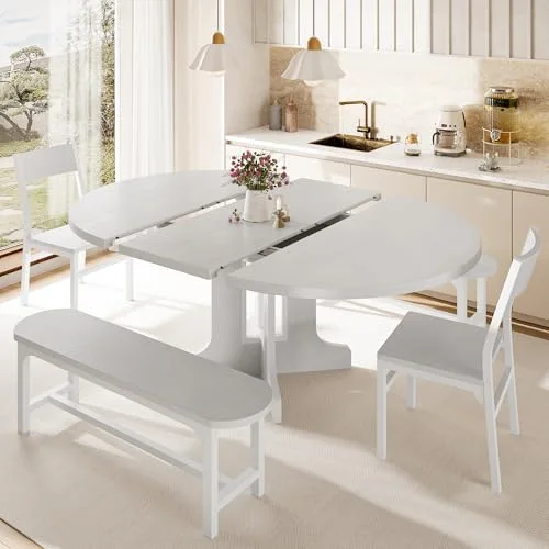 5-Piece Round Dining Table Set for 4-6 view 8