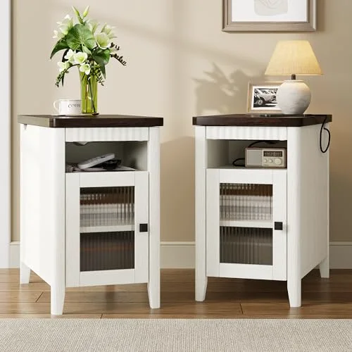 Night Stand Set of 2 with Charging Station view 6