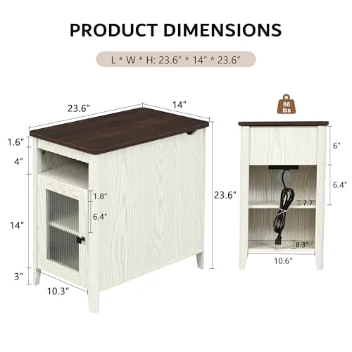 Night Stand with Charging Station view 7
