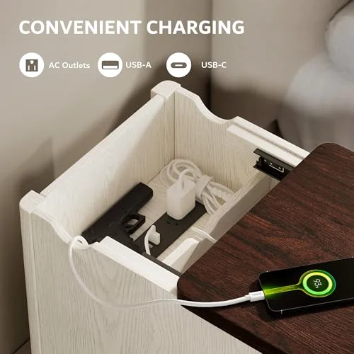 Night Stand with Charging Station view 9