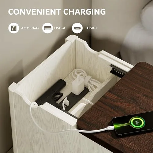 End Table Set of 2 with Charging Station view 10