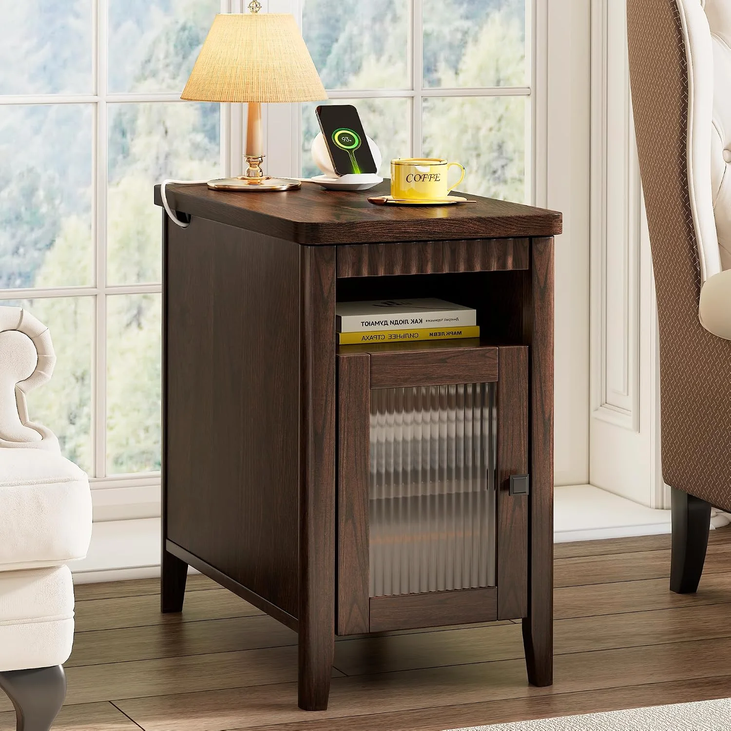 End Table with Charging Station