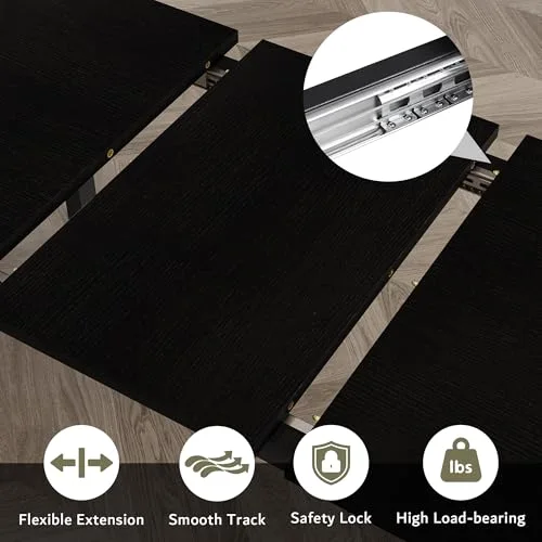 Extendable Dining Table Set for 4 6 8 view 3