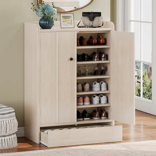 6-Tier Shoe Cabinet with Drawer