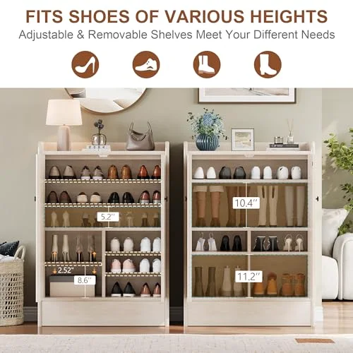 6-Tier Shoe Cabinet with Drawer view 5