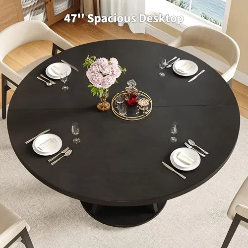 47-Inch Round Dining Table for 4-6 People view 8