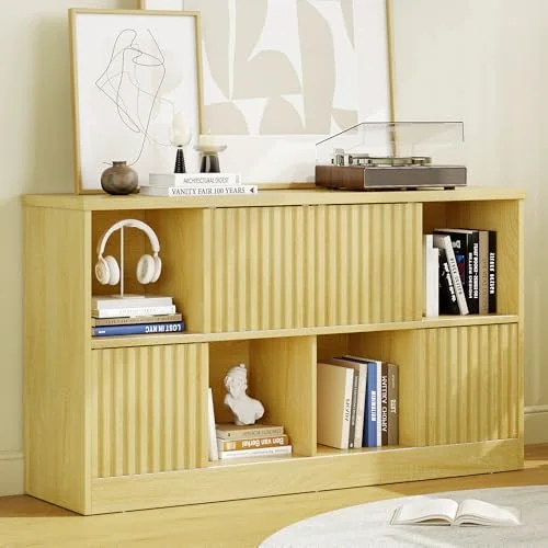 8 Cube Bookshelf with Sliding Doors