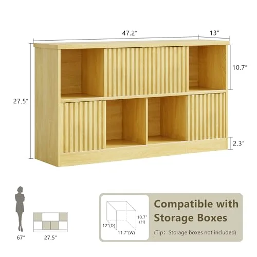 8 Cube Bookshelf with Sliding Doors view 2