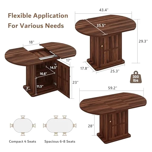 Round Dining Table for 4-6 view 2