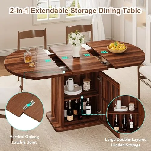 Round Dining Table for 4-6 view 3