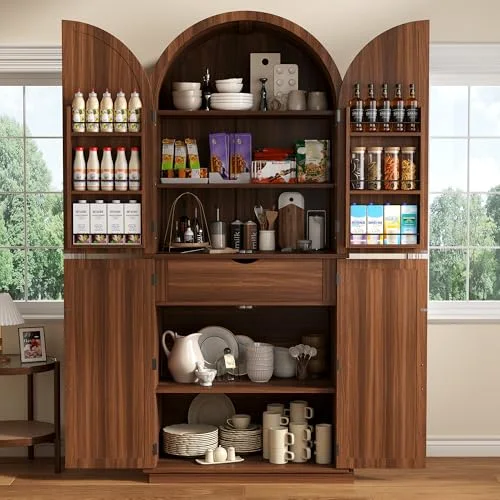 71" Arched Cabinet with Doors