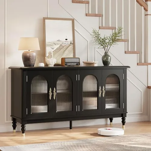 Fluted Arched Buffet Cabinet with Storage view 5