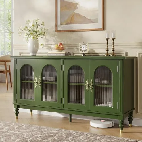 Fluted Arched Buffet Cabinet with Storage view 6
