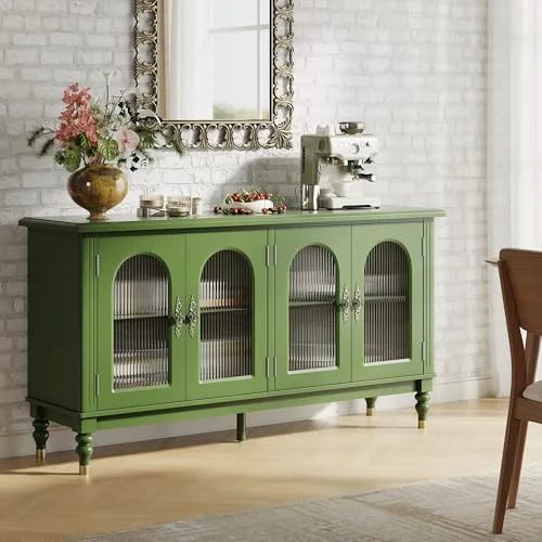 Fluted Arched Buffet Cabinet with Storage view 8