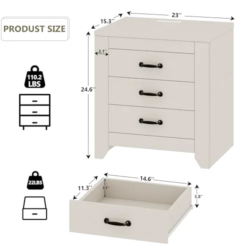 Farmhouse Night Stand 2Pcs view 3