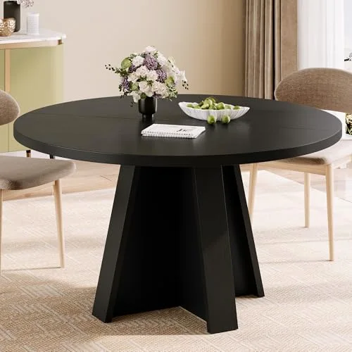47 Inches Round Dining Table for 4-6 People
