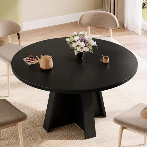 47 Inches Round Dining Table for 4-6 People view 4
