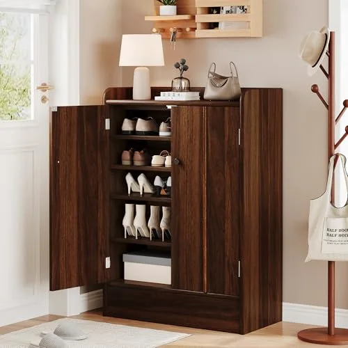 6-Tier Shoe Cabinet with Drawer Set of 2 view 8