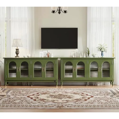 Fluted Arched Buffet Cabinet Set of 2 view 6