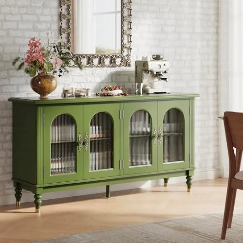 Fluted Arched Buffet Cabinet Set of 2 view 8