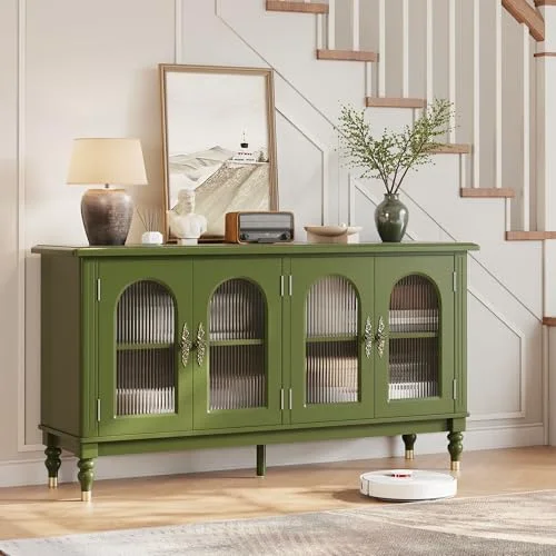 Fluted Arched Buffet Cabinet Set of 2 view 9