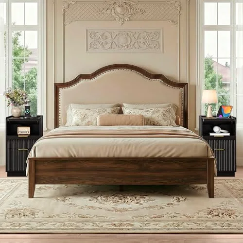 Fluted End Table with Charging Station view 9