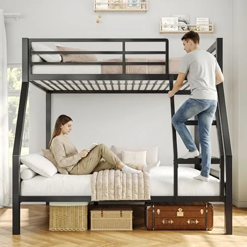 Metal Bunk Bed Twin Over Full view 3