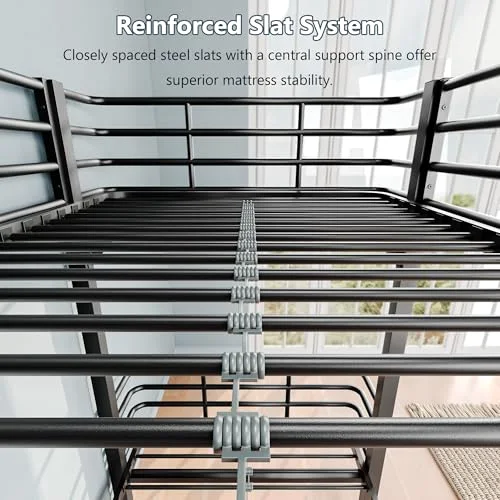 Metal Bunk Bed Twin Over Twin view 8