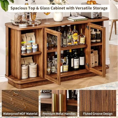 63" Sideboard Buffet Cabinet with Storage view 8