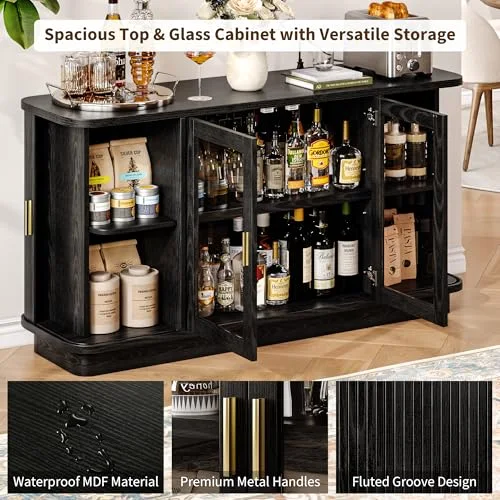 63" Sideboard Buffet Cabinet with Storage view 3