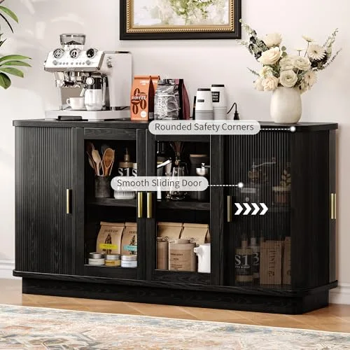 63" Sideboard Buffet Cabinet with Storage view 4