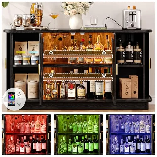 63" Sideboard Buffet Cabinet with Storage view 5