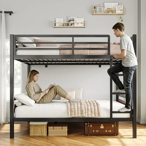 Metal Bunk Bed Full Over Full view 8