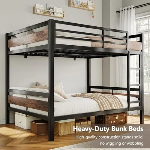 Metal Bunk Bed Full Over Full view 9