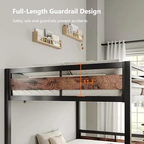 Metal Bunk Bed Full Over Full view 10