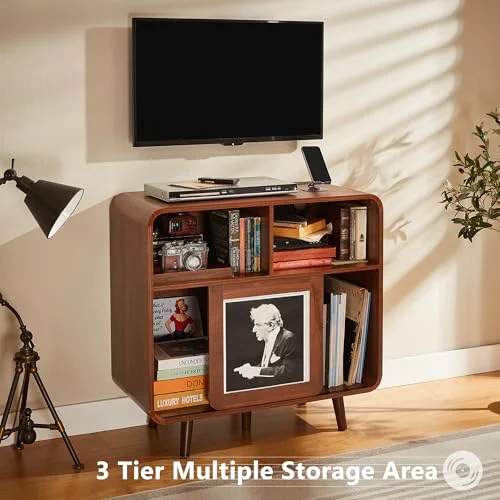 31.5" Record Player Stand with Vinyl Storage view 4