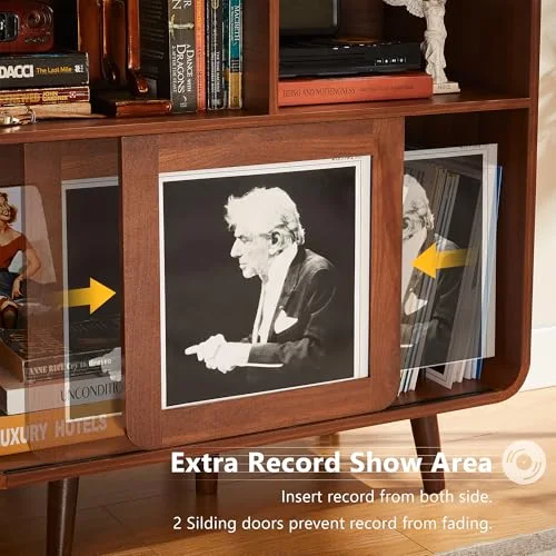 31.5" Record Player Stand with Vinyl Storage view 5