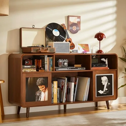 56.1" Large Record Player Stand