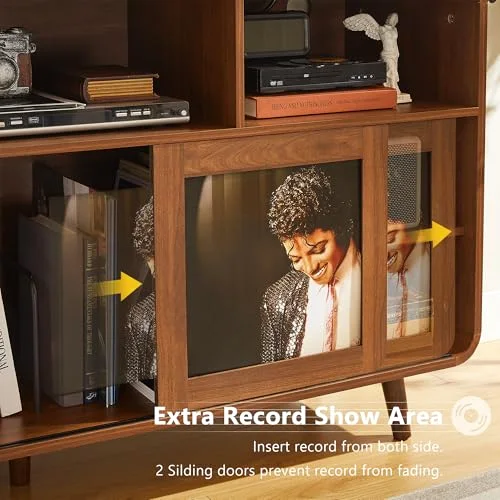 56.1" Large Record Player Stand view 5