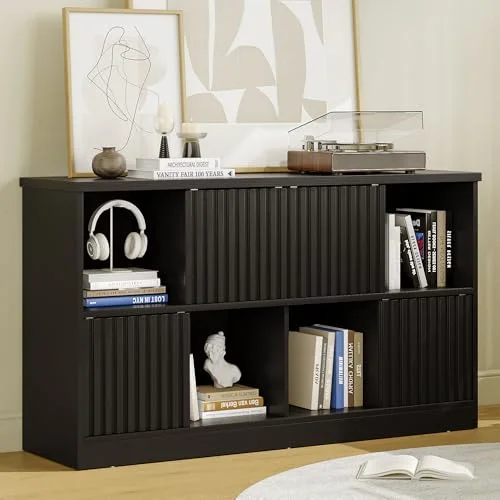 8 Cube Bookshelf with Sliding Doors view 6
